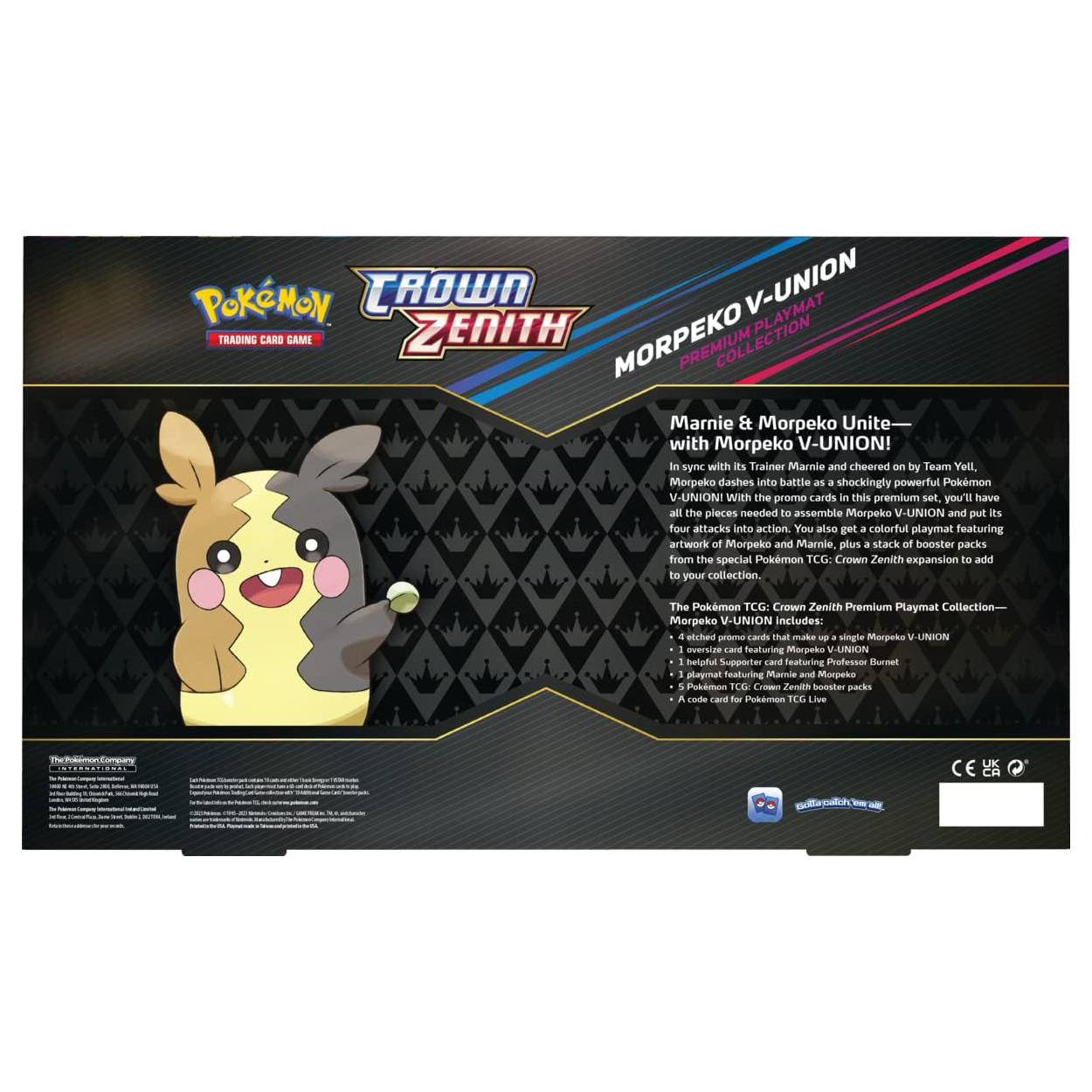 Pokemon TCG: Crown Zenith Premium Playmat Collection Morpeko V-Union Box