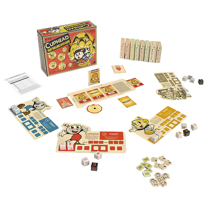 Cuphead Fast Rolling Dice Game Brettspill