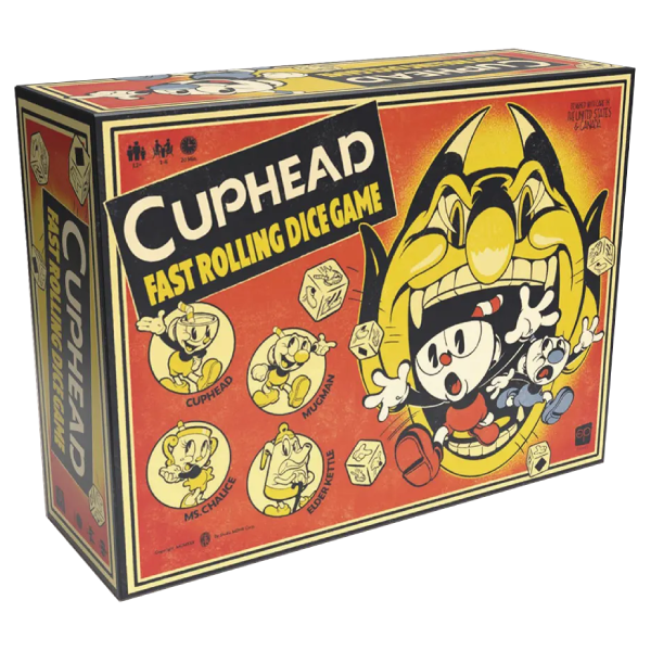 Cuphead Fast Rolling Dice Game Brettspill