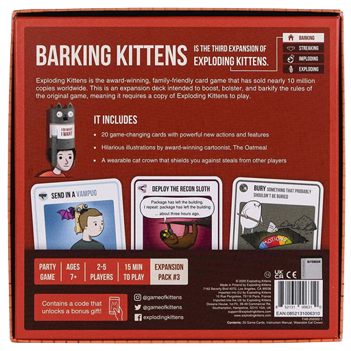 Exploding Kittens Barking Kittens - Utvidelsespakke