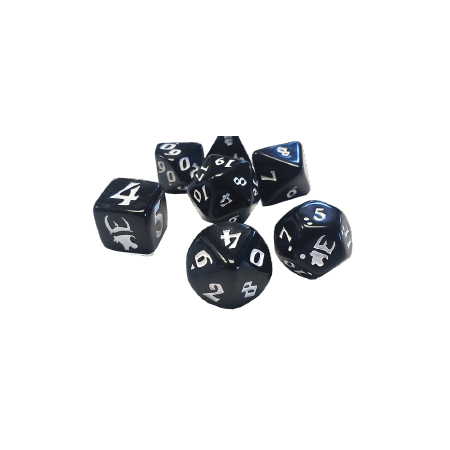 Munchkin Polyhedral Dice Black/White (7)